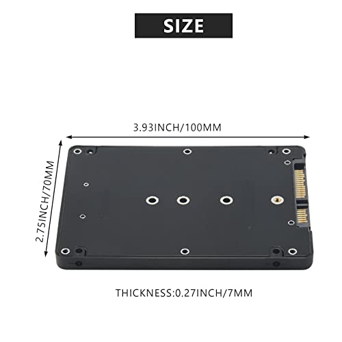 Caja externa para SSD M.2 NGFF a SATA 2.5 pulg 8mm negra miniatura 2