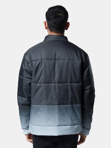 Image of The Souled Store| Gangsta Jacket Mens and Boys Puffer Jackets|Full Sleeve|Regular fit Solid| 100% Polyester Grey Color Men Puffer Jackets