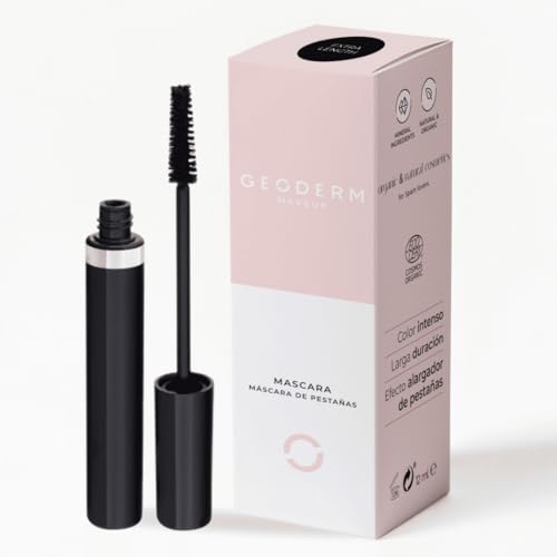 GEODERM Máscara de Pestañas - Longitud Extra, Color Negro Intenso de larga duración