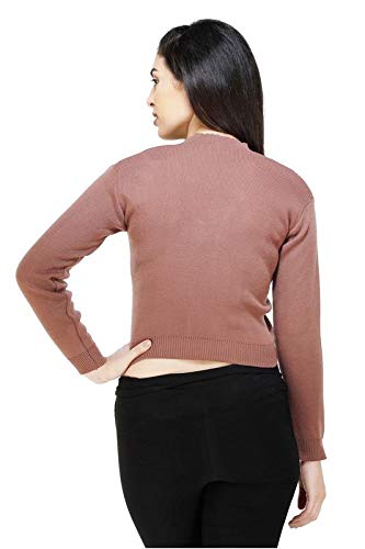 Image of Women Winter Wear V-Neck Full Sleeves Regular Fit Woollen Blouse