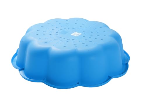 Ondis24 Sandkasten Muschel - Kunststoff Sandmuschel Wassermuschel, Muschel Sandkasten Für Kinder, Strandmuschel Kinder, Sandkasten, Sandkiste, Sonnenblumenstil, 76cm x 76cm x 18cm