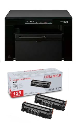MTI MF3010VP imageCLASS Impresora láser todo en uno B&W MF3010 VP con 2 cartuchos de tóner CRG-125 MICR modificados OEM (rendimiento: 700 y 1600 páginas)