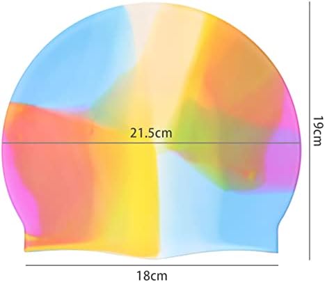Swimming Caps for Kids, Elastic Silicone Swimming Hat Waterproof Swim Cap for Long Short Hair Girls Boys Kids Teens Children