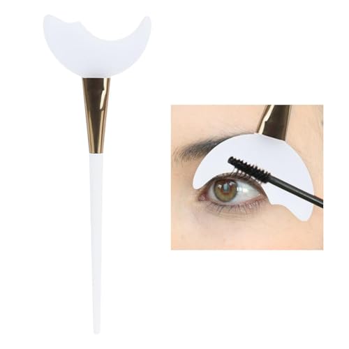 Plantilla de sombra de ojos, herramienta alada para pestañas - Herramienta aplicadora de pestañas de silicona,Aplicador de lápiz labial de mango largo, ayuda multifuncional de sombra de ojos para