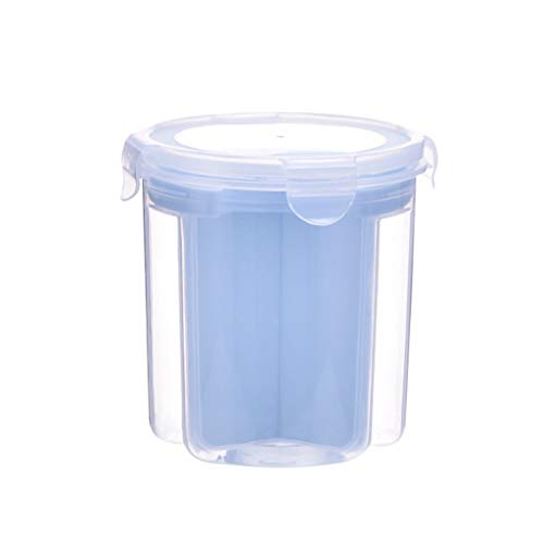 Storage Cans Container with Lids Plastic Cereal Dispenser Storage Box Kitchen Food Grain Rice Container Portable Plastic Food Storage Box - Kitchen Supplies Grain Storage Tank (Blue, S)