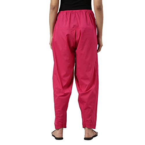 Image of GO COLORS Soft Cotton Salwar for Women | Relaxed Fit, Mid Rise, Ankle Length, Drawstrings