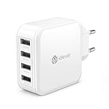 USB-Ladegerät, 40W 4-Port Universal-USB-Netzteil mit SmartID-Technologie, 8A Ladestation für...