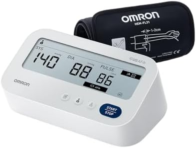 OMRON X3 Comfort AFib, Clinically Validated Upper Arm Blood Pressure Monitor for Home Use, Intelli Wrap Cuff Included (22-42cm), AFib Detection, Blood Pressure Machine with 3X Measurement Function