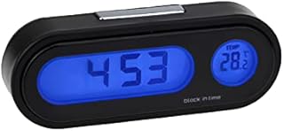 Gigicloud Car Clocks for Dash, Digital Dashboard Clock Mini Electronic Clock Vehicle Electronic Digital Clock Luminous Temperature Dashboard Clock Car Accessories for Vehicle, Auto, Car, SUV and More