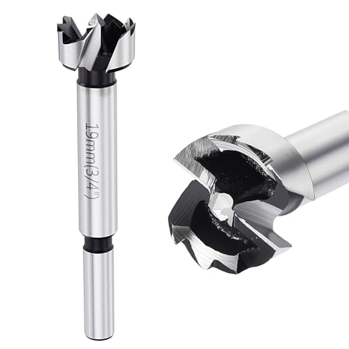 DTGN Forstner Drill Bit 3/4" 19mm Multi-Tooth Carbon Steel 1Pack Silver
