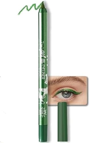 Delineador de ojos de color, Lápiz de Ojos Impermeable,Lápiz de delineador de ojos mate lápiz de lápiz de delineador de ojos profesional lápiz de maquillaje de sombra de ojos (08# Verde)