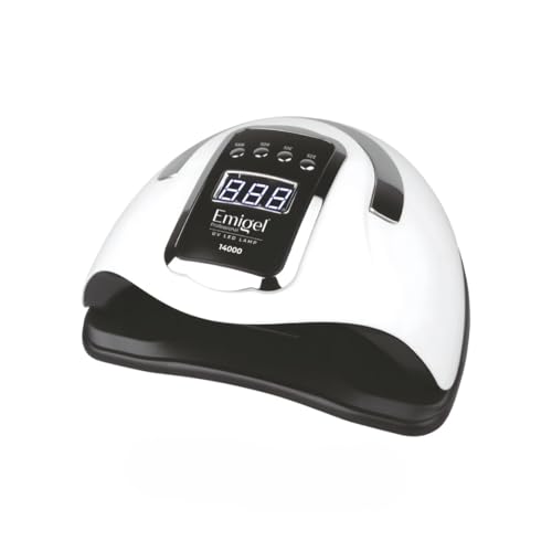 Image of Emigel Nail UV Lamp 140W | Fast Dryer for Nail Gel Polish | UV Nail Curing Lamp | Professional UV Nail Lamp 2 in 1 UV LED Lamp Dryer | Large Space for Both hands | For Salon & Home Use.