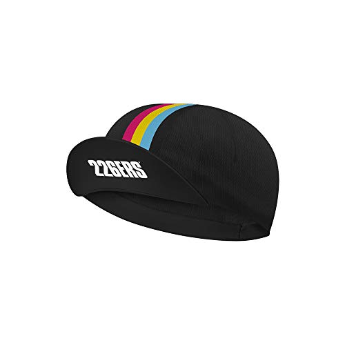 226ERS - Hydrazero Gorra de Ciclismo Negra, de Corte Clásico, Tejido Mesh, Gorra Transpirable y Antibacteriana, de Secado Rápido, con Visera, de Poliéster, Protege del Sol y Fina Lluvia