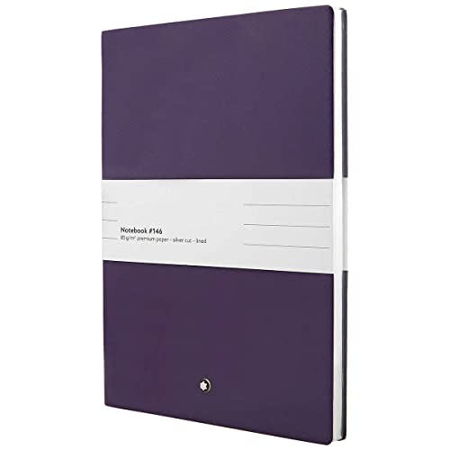 Montblanc Notebook 116515 Fine Stationery #146 Purple  Elegant Soft Cover Journal  Lined Notebook with Leather Binding  A5
