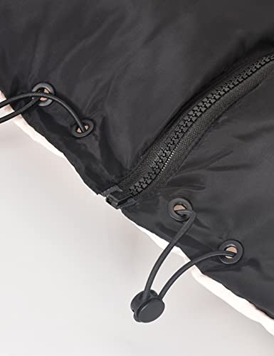 Hvewarm Women's Winter Crop Puffer Vest Reversible Wear Zip Up Stand Collar Sleeveless Warm Outerwear Coat(Blackapricot-S) #TOP4