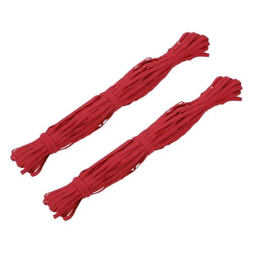 Bande élastique marron 6mm ruban plat extensible pour couture et vêtements de 30m