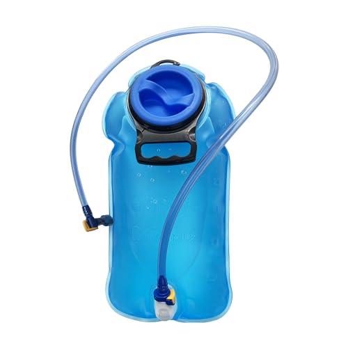Generic Large Opening Hydration Bladder 2 Liter Leak Proof Water Reservoir, BPA Free Hydration Pack Replacement for Hiking Biking Climbing Cycling Running, (3L), Blue
