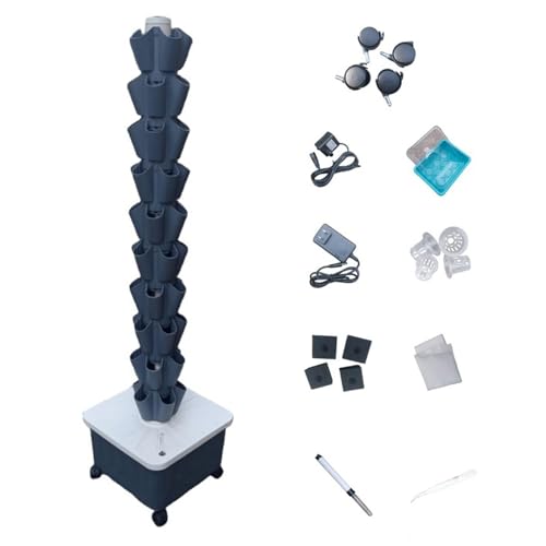 MESCXTY Hydroponik-Anbausystem-Kit-Turm 4/8/10/12-lagig
