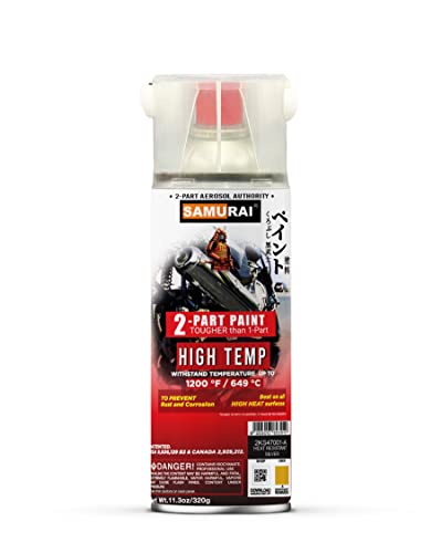 SAMURAI 2-Part High Heat Superbike Spray Paint (Black, Pack of 1 can)