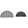 Kamado Joe Classic Joe Half Moon Cast Iron Cooking Grate + Reversible Griddle Bundle