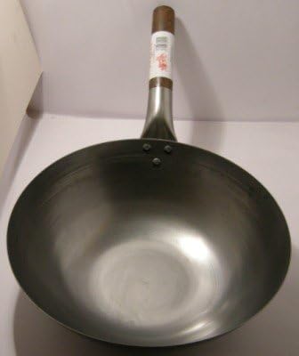 Wok Carbon steel 13"/33cm Flat base Guaranteed Quality