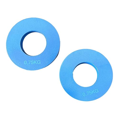 Okiyakusama 2 Discos de Barra de para Profesionales del Fitness, Color Azul, 0,75 Kg, Azul 0.75 Kg