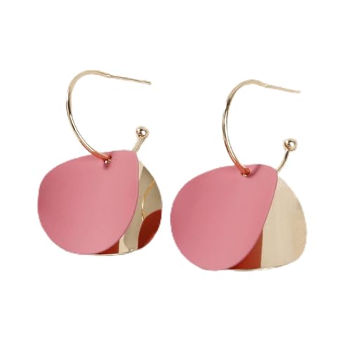 Boucles d'oreilles pendantes bohème ronde métal argent femme statement