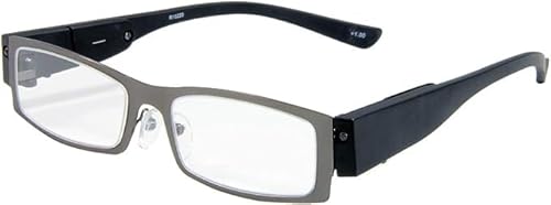 シニアグラス・LEDライト付リーディンググラス・CK-220-2 ガンメタル 【レンズ度数:+2.00】 (CK-220) 【老眼 老眼鏡 おしゃれ 老眼鏡 携帯 シニアグラス】