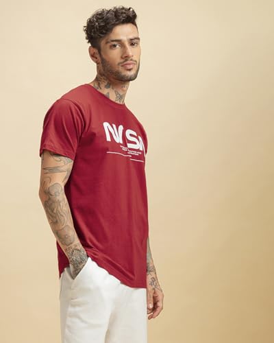 Bewakoof Men's NASA Printed 100% Cotton T-Shirt - Regular