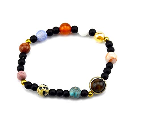 Bracelet constellation en pierre naturelle élastique avec perles galaxie univers de mode