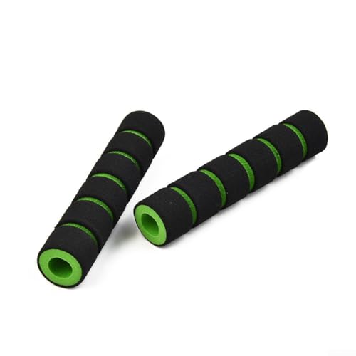 Manopola per manubrio moto in spugna anti vibrazione + copertura leva freno frizione, maggiore comfort e sicurezza, 4 opzioni (nero + verde)