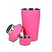 Bar Craft Mini Cocktail Shaker with Recipe, 300 milliliters, Stainless Steel, Neon Pink