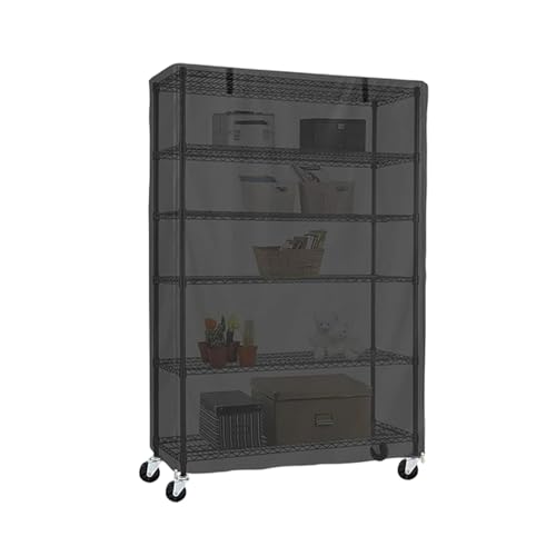 Janurium Fundas para estantes de 91 x 45 x 182 cm, Cierre de Cremallera Impermeable, estantes para Exteriores con Cremallera, estantería de Almacenamiento de Tela Oxford para organización del hogar