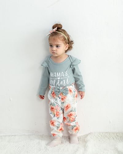 Mikrdoo Baby Clothes Long Sleeve Romper Pants Toddler Baby Girl Outfit3