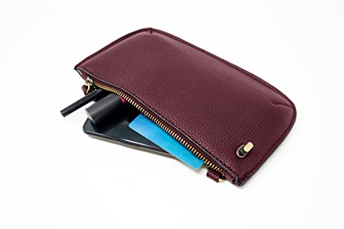 Image of Joy Susan Women's Fashion Purse Mini Crossbody Wristlet Clutch Handbag - Plum