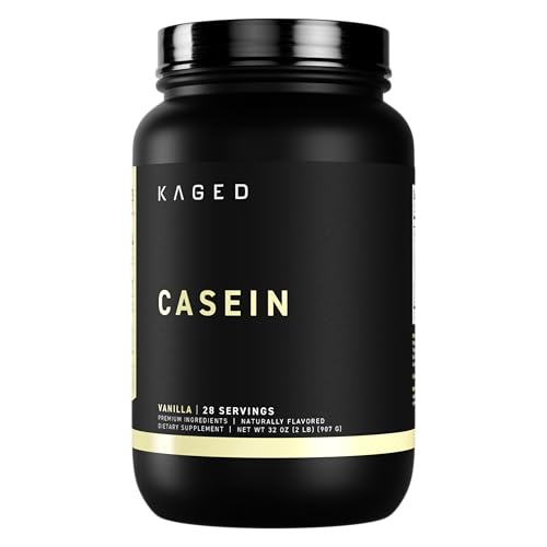 Kaged Premium Casein Protein Powder | Vanilla | Micellar Casein | Banned-Substance Free Supplement, Build Muscle, Recover Faster | Kasein | 28 Servings