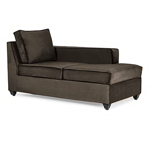 Image of Wakefit Sofa Set | 3 Year Warranty | Sofa 3 Seater, 3 Seater Sofa for Living Room, Wooden Sofa Set, 3 Seater + Right Aligned, Sofa for Living Room - Napper(Fabric-Velvet : Stone)