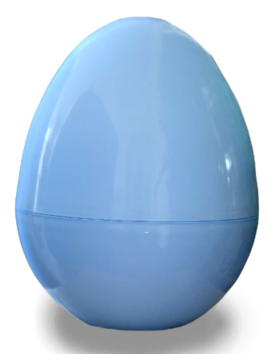Giant Plastic Hollow Easter/Party Surprise Egg - 350mm x 285mm Made in UK (Baby Blue) — image 1