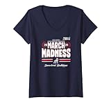 Women's Samford Bulldogs 2026 March Madness Women's Basketball Navy V-Neck T-Shirt