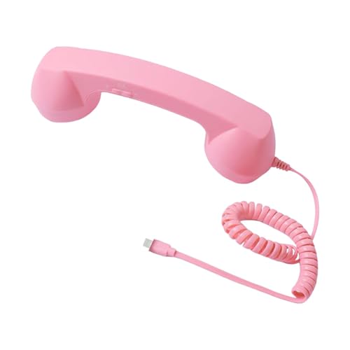 Image of Retro Phone Handset Phone Receiver for Mobile Phone Meetings All Smartphones Pink Consumer Electronics| Home Telephones & Accessories| Corded Telephones