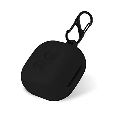 CROGIE Silicone Case for Sum-Sung Galaxy Buds Live, Anti-Break Anti-Lost & Shockproof Easy Carrying Portable Protective Case Cover with Carabiner for 2020 Newest Galaxy Buds Live (Black)