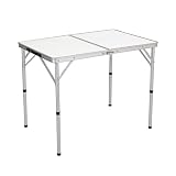 [クイックキャンプ] アウトドア 折りたたみテーブル 90×60cm ホワイト AL2FT-90