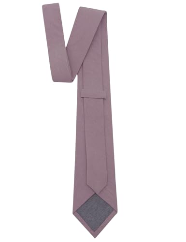 Image of Kebocis Mens Solid Color Cotton Necktie for Men