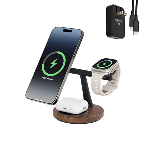ZenStand Magnetic Wireless Charger, Compatible with iPhone & Apple Watch,