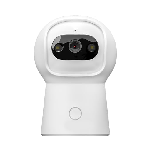 SWHC 3MP Überwachungskamera Für Zu Hause,360° Babyphone Kamera,Überwachung Innen,2-Wege-Audio,One-Touch-Anrufe,Bewegungserkennung,Automatische Verfolgung,Sirene,Farbnachtsicht,Alexa Und Google