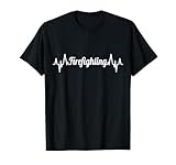 Brandbekämpfung Herzschlag Feuerwehr EKG T-Shirt