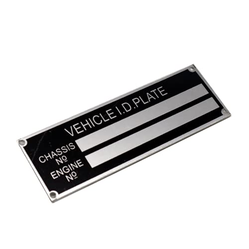 beyondcity VIN Serial ID TAG Plate Data Blank CAR Truck HOT Rod Equipment Trailer (120mm X 40 mm)