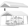 VEVOR Carport Replacement Canopy Cover, 10 x 20 ft, Ripstop Triple-layer PE Fabric Garage Top Tarp Shelter Cover, UV Resistant Waterproof Car Cover Tent for Party, Garden, Boat (Frame is not Included)
