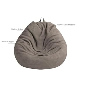Nobildonna 3 ft Bean Bag Chair Cover (No Filler) for Adults and Kids, 300L Extra Large Stuffed Animal Storage Bean Bag Washable Soft Premium Corduroy Stuffable Bean Bag Cover Nobildonna 3 ft Bean Bag Chair Cover No Filler for Adults and Kids 300L Extra Large Stuffed Animal Storage Bean Bag Washable Soft Premium Corduroy Stuffable Bean Bag Cover