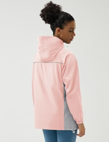 LOMON Lightweight Active Rain Jacket Hooded Water Resistant Raincoat Windbreaker Casual Jacket4